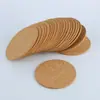 Posavasos Redondos de Corcho con Adhesivo, Cuadrados Autoadhesivos de Corcho con Adhesivo, Artesanías de Cerámica, Almohadillas Aislantes del Calor Antideslizantes