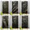 Azulejos de Piso de Pedra de Luxo Estilo Francês Preto Minimalista com Padrão de Mármore 60*120 Azulejos Cerâmicos para Hotéis e Supermercados, Azulejos Brilhantes Cor de Café
