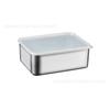 Fiambrera de acero inoxidable para albóndigas congeladas rápidamente con tapa visible, sellada para guardar en el refrigerador, lonchera bento, congelación especial