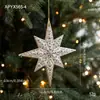 Novo Pingente Plástico Ouro Branco Heterossexual Fosco Retrô Luxo Acessível Floco de Neve Presente Equipe Decoração Pendente Janela Árvore de Natal