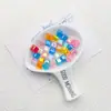 Acrílico 7mm Banhado a Cor Vidro Imitação Transparente Cubo de Açúcar Pequeno Furo Reto Contas Soltas DIY Joias Corrente de Celular Acessórios de Chaveiro