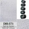 Pegatinas para Uñas con Letras Mayúsculas en Inglés Planas Adhesivas 26 Letras Inglesas Pegatinas para Uñas DIY Decoraciones Dh571