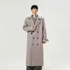 Abrigo de Lana de Longitud Media para Hombre, Chaleco de Moda para Parejas, Ropa Exterior Holgada, Gabardina hasta la Rodilla Estilo Old Money