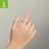 Anel Aberto Cruz Coração de Opala Ziyun Prata Original Anel de Prata Esterlina Opala s925 Joia BSR171