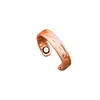 Anillo Abierto Elegante y Sofisticado con Patrón Tallado Tótems para Hombres, Venta Caliente Transfronteriza Anillo de Moda Retro Magnético de Cobre Rojo