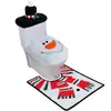Itens em Estoque de Natal Transfronteiriços: Capa de Assento de Vaso Sanitário de Natal, Capa de Assento de Vaso Sanitário de Papai Noel e Boneco de Neve, Tapete de Piso, Capa de Caixa Acoplada, Porta-Lenços Conjunto de Três Peças