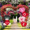 Decoraciones para el Día de San Valentín Señales para el Jardín del Día de San Valentín al Aire Libre Senderos para el Césped Caminos Decoraciones para el Día de San Valentín con Temática de Gatos