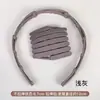 Diadema de Felpa de Leopardo de Ola Grande Superior Craneal Alto para Mujer Estilo Coreano Retro Dentada Antideslizante Tarjeta para Presionar el Cabello Otoño e Invierno Banda para la Cabeza para Lavar la Cara