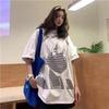 Camiseta de Manga Corta Estilo Japonés para Hombre, Verano 2026, Oversize, Estilo Urbano Único, Atuendo de Pareja, Top de Manga Tres Cuartos Moderno