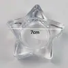 Portavelas de Cristal Sencillo Corazón Estrella Portavelas Mesa de Comedor Adornos Románticos Hogar Adornos Creativos