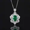 Joyería Zhuang Shengsheng Cobre Base Chapado en Oro Diamante de Alto Carbono Flor de Hielo Cobre Temperamento Lujo Ligero Colgante en Forma de Huevo Femenino 10*14 Venta al por Mayor