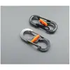 Hebilla de figura de ocho de acero inoxidable gancho de bloqueo para exteriores mosquetón en forma de S llavero de liberación rápida hebilla de seguridad para cremallera de mochila metal