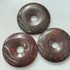 50mm Flor Roja Antigua Nostálgica Piedra Natural Dinero Antiguo Hebilla de Paz Juguete de Mano Colgante DIY Collar