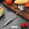 Colher para Panela Quente Vertical de Aço Inoxidável Não Magnética Concha Aprofundada Cozinha Concha de Sopa Vazamento de Sopa Colher de Cozinha para Restaurante de Panela Quente Vazamento