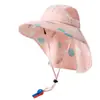 Chapéu protetor solar infantil Verão Anti-UV Sun Hat para meninos respirável Big Brim Menina chapéu de pescador chapéu de sol fino
