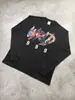 Camiseta de manga corta lavada estampada de hip-hop americano transfronterizo Juice wrld Cuello redondo holgada casual Sudadera con capucha para hombre
