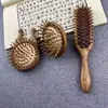 Peine Meridian con Cojín de Aire Peine de Bolsa de Aire Masaje Cabeza de Madera Maciza Peine de Madera Sándalo Hogar Hombres y Mujeres Especial Cabello Largo Cuero Cabelludo