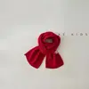 Bufanda Roja de Año Nuevo para Niños, Bufanda Cálida y Elegante de Invierno, Adecuada para 1-8 Años, Estilo Coreano para Vestir en Navidad y Año Nuevo