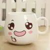 Caneca Cerâmica Personalizada com Tampa e Colher Caneca para Casal Fashion Caneca de Casa Caneca Fofa para Chá para Homens e Mulheres