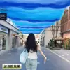 Cortinas Colgantes Coloridas de Moda para Danza con el Viento para Hoteles, Restaurantes, Casas de Huéspedes, Lugares Pintorescos, Pasillos, Celebraciones de Bodas, Cortinas de Tela para Decoración de Sombrilla