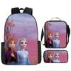 Al por mayor productos nuevos transfronterizos Mochila escolar para niños de primaria y secundaria Frozen Blancanieves conjunto de tres piezas