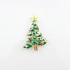 Joias Casuais da Moda Diamante com Óleo Pingando Árvore de Natal Estrela Diamante Colorido Broche de Natal Pino de Lapela Corsage Série de Natal