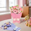 Tarjetas de Felicitación 3D para el Día de San Valentín al por Mayor de Fabricantes Tarjetas Plegables de Papel Creativas Hechas a Mano Regalo de Ramo de Cumpleaños