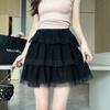 Falda Corta de Encaje Blanco en Stock Primavera/Verano 2026 para Mujer Estilo Ballet Línea A Falda Corta tipo Pastel Falda Media Falda de Gasa