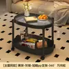 Mesa Lateral Carrinho de Vidro Móvel, Mesa de Centro Pequena para Sofá de Sala de Estar, Prateleira de Armazenamento, Mesa de Cabeceira de Quarto Estilo Francês de Luxo Leve