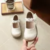 Zapatos de Princesa para Niñas 2026 Otoño Nuevos Zapatos Infantiles Zapatos Pequeños de Cuero para Niños Medianos y Mayores Actuación Fiesta de Noche Lazo Cuero Brillante