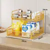 Estante de almacenamiento de escritorio, gabinete lateral de mesa de comedor, estante de bocadillos de varias capas, portavasos y portabolsitas de té, estante para tazas de encimera de entrada, organizador de almacenamiento de tazas
