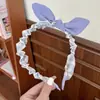 Orelhas de Coelho Faixa de Cabelo Infantil para Menina Barraquinha de Rua Laço Fofo Touca para Cabelo de Bebê Menininha Doce Faixa de Cabelo