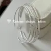 Estilo Ins Coreano Nueva Moda Joyería de Mano Pulsera de Plata de Ley S925 Textura Simple Apilada con Mujeres de Alta Gama