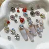 Decoraciones para Uñas de Diamante Redondo Terminadas, Tamaños Grande y Pequeño, Diamantes Redondos Versátiles con Parte Trasera Plana Brillantes Iridiscentes, Decoraciones para Uñas al por Mayor