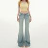 Pantalones acampanados de cintura baja estilo retro americano y YC para chica sexy, ajustados, combinables, para primavera y verano, para mujer y pantalones largos