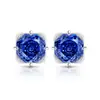 Live-Stream Joia Colorida Mais Vendida Diamante de Alto Carbono Corte Rosa Pétala Brincos, Brincos Banhados a Ouro Padparadscha, Envio Direto de Peça Única