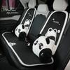Cojín Azul para Asiento de Coche de Lluvia Lindo Cojín de Asiento de Coche de Panda Felpa Cálida y Cómoda Funda para Asiento de Coche Otoño e Invierno