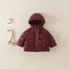 Chaqueta de Algodón con Capucha para Niños 2026 Invierno Gruesa Cálida Superior Color Sólido Abrigo Largo de Algodón Ropa de Invierno para Hombres Mujeres Ropa Estilo Coreano
