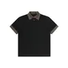 Camisa Polo Patchwork com Gola Listrada Estilo Americano Cleanfit para Homens, Camiseta Trendy de Manga Curta Cleanfit de Alto Padrão para o Verão