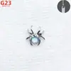Aretes de Araña de Aleación de Titanio G23 Ópalo Brillante Tachuelas para Cartílago de Oreja de Ópalo Tachuelas para Labio de Fondo Plano con Rosca Interna Aretes para Mujer