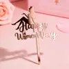 Decoración de Pastel para el Día de la Mujer Estilo Ins Transfronterizo Feliz Día de la Mujer Topper Acrílico para Pastel Inserto para Pastel