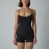 Ropa de Yoga Sk*M Kardashian Encaje Europeo y Americano Tirantes de Encaje Body de Una Pieza Boxer Sensación de Piel Desnuda Amigable con la Piel Moldeador de Abdomen Levantador de Glúteos