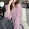 Suéter de Punto de Mohair Estilo Suave de Nicho Transfronterizo para Mujer 2026 Nuevo de Principios de Primavera Ajuste Holgado Top Adelgazante y Rejuvenecedor