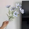 6 Flores Cosmos Artificiais de Haste Única, Flores Artificiais para Decoração de Casa, Fotografia de Casamento e Decoração, Flores Cosmos Artificiais de Veludo