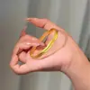 "Ruta de la Seda" Textura Dorada de Seda Anillo Ancho Liso Pulsera Diseño de Nicho para Mujer Lujo Accesible Pulsera de Gama Alta