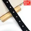 Fita de Algodão com Rebites Fixos, Bordas Decorativas de Fita, Acessórios de Costura DIY Feitos à Mão, Bordas Decorativas para Casacos, Chapéus, Bolsas e Cortinas