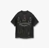 Camiseta Casual Solta de Manga Curta com Estampa de Letras e Ícone Representativo Transfronteiriço para Mulheres e Homens, Exportação