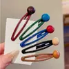 Pasador de Pelo de Perlas de Colores Coreanos, Estilo Nuevo para Niñas con un Toque de Lujo, Pinza para Flequillo y Cabello Fino, Accesorio para el Cabello de Bebé
