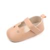 Sapatos de couro para bebês meninas, novos, com boca rasa, velcro, com solado de borracha, BZ3035