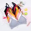 Ropa interior de estilo francés con copa triangular envuelta en el pecho para mujer, fina, para chica de secundaria, pecho pequeño, hermosa espalda, tirante de hilo, top tipo tubo sin aro de acero